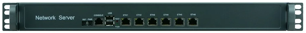 Причастником 6 портов ethernet LAN сетевой безопасности брандмауэр linux Безвентиляторный Intel Celeron J1900 1U rackmount сервер