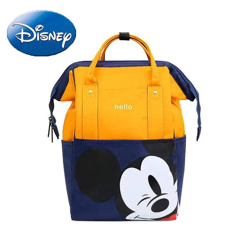 

Большой вместительный дорожный рюкзак Disney с Микки Маусом модная мультяшная нейлоновая легкая сумка для мамы Водонепроницаемая износостой...