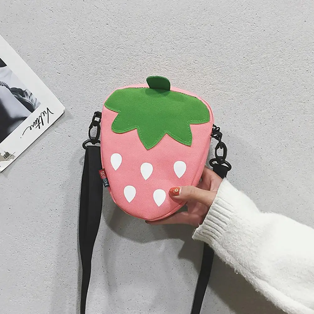 Женская сумка на плечо для отдыха из парусины с рисунком фруктов через