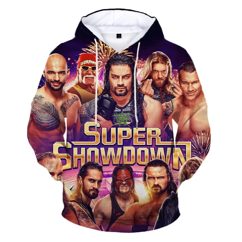 

2021 New WWE Professional Wrestler Violent Aesthetics 3D Hoodie Sweatshirt Men's Hoodie Children's Fashion Casual Pullover