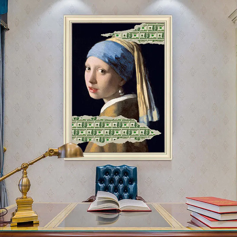 

Canvas Painting Wall Art Mona Lisa With Violin and Prints Nordic Wall Pictures for Living Room Decoration Home Decor Frameless