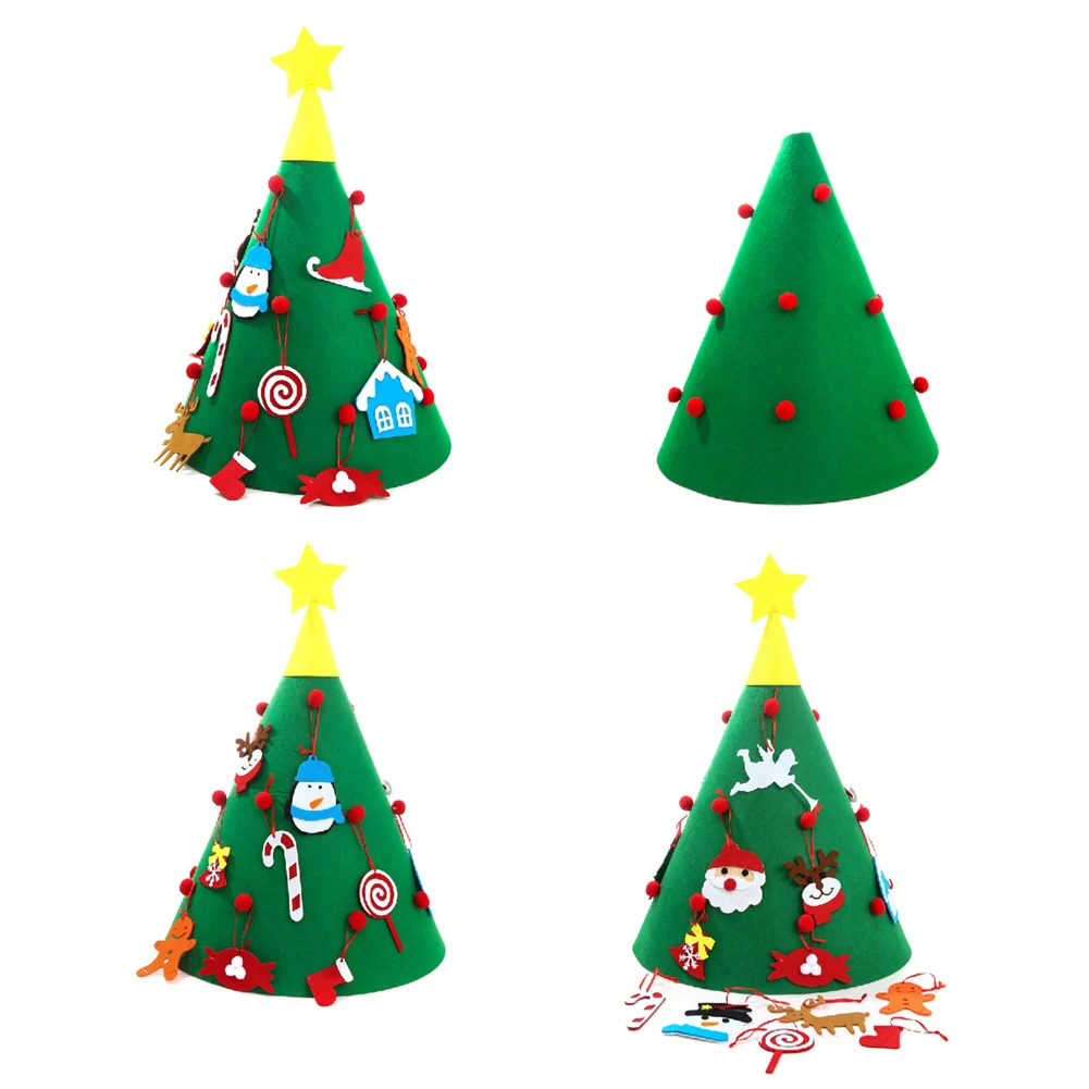 DIY Christmas Tree Felt Cloth Carpet Puzzle Ornament Handmade Children's Kids Gift Home Decoration For Xmas New Year | Дом и сад