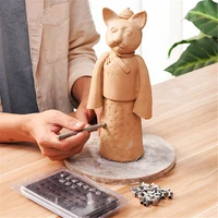 pottery tools stamp for embossing zodiac grass constellation animal shape mold set diy modeling clay ceramic metal stamping tool
