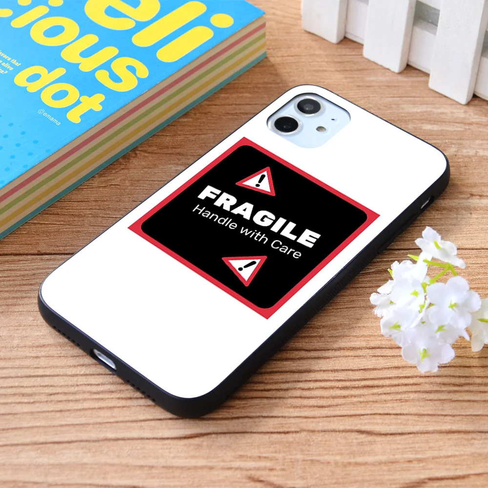 

For iPhone Fragile Soft TPU border Apple iPhone Case