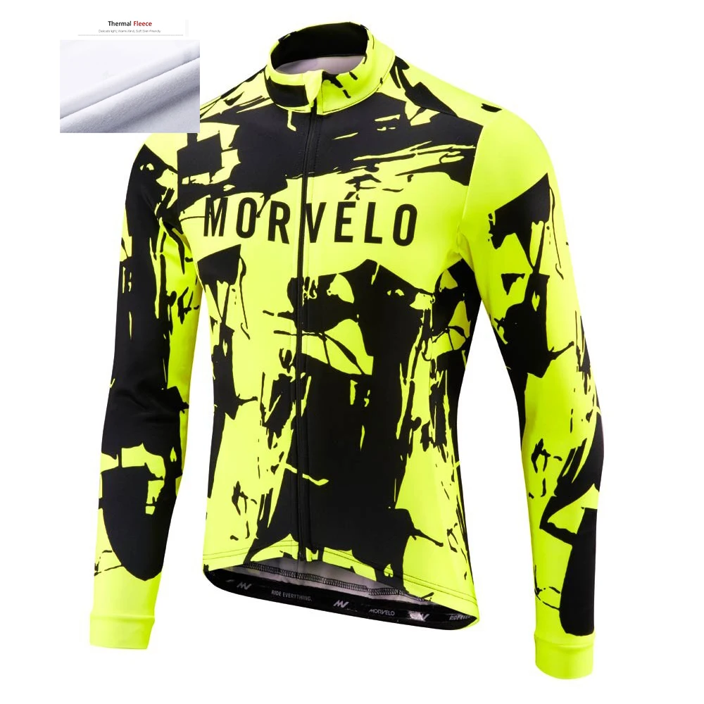 

2020 thermal wool team morvelo maillots cycling long sleeve shirt white men shirts mtb mountain bike tops clothing
