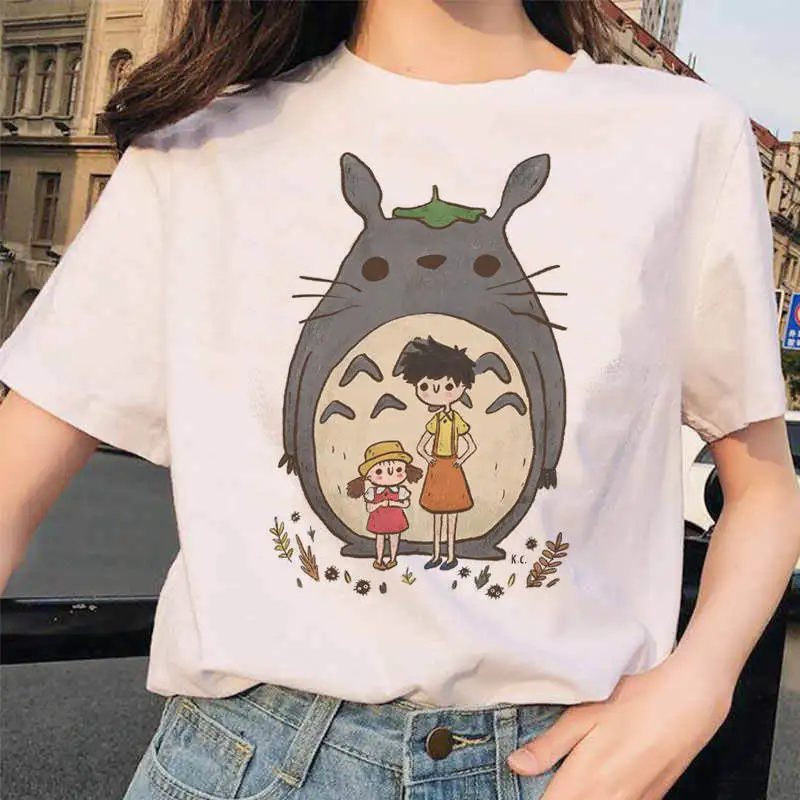 

Neighbor Totoro Spirited Away Studio Ghibli Women's T-shirt Japanese Anime Hayao Miyazaki Ulzzang Female Spring T-shirt