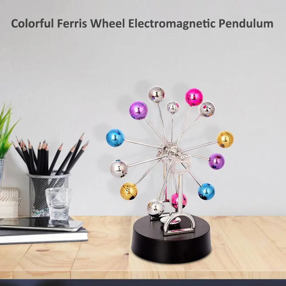 Newton Pendulum Balls Ferris Wheel Permanent Motion Meter Color Balance Ball Instrument For Home Desk Ornaments | Дом и сад