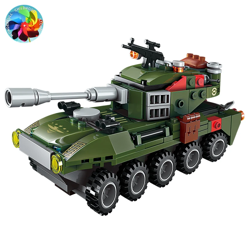 361 шт. Детский конструктор танк|Блочные конструкторы| |
