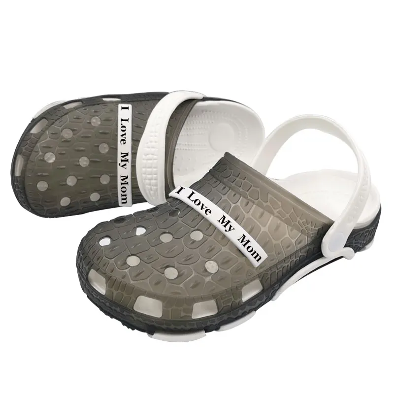 Массажные тапочки с надписью I LOVE MY MOM Сабо домашняя обувь мягкая мужская