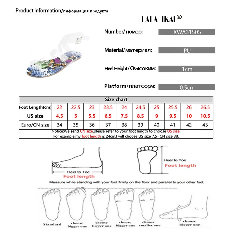 

LALA IKAI 2021 Women's Summer Peep Toe Sandals Transparent Strap Flip Flop Open Toe Ladies Shoes Large Size Zapatos de mujer