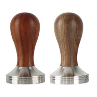 stainless steel wood handle tamper coffee powder hammer tools accessories