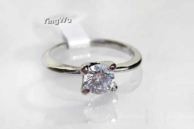 

Yingwu Wholesale 10pcs Love Wedding Ring Silver Plated jewelry Classic Engagement Women 4Claws Arrows CZ Zirconia Rings