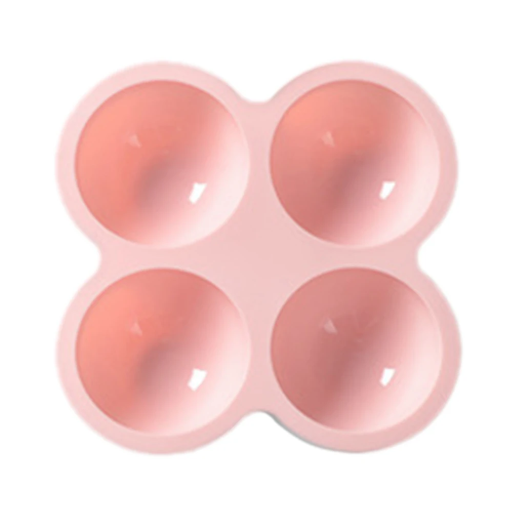 

4-Grid Semi-Circular Chocolate Silicone Mould Mini Cake DIY Baking Tool Ice Cube Strong Flexibility Adaptability And Durable