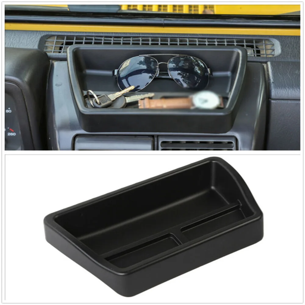 

Panel Storage box Black ABS Accessory Replacement Car Organizer Dashboard
