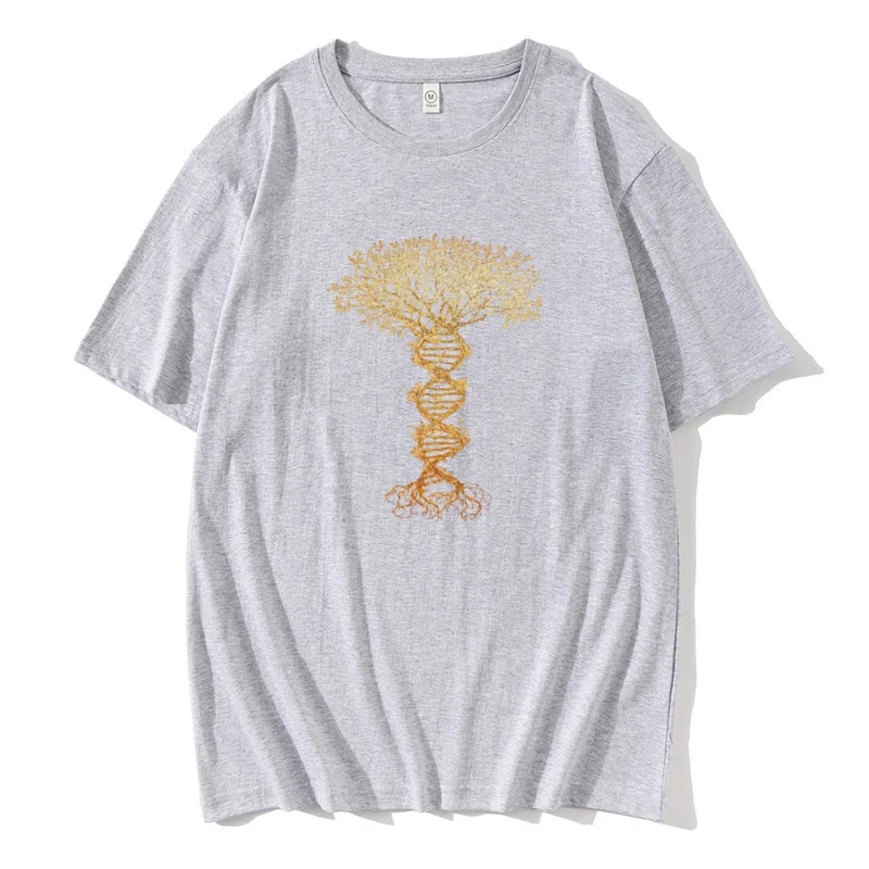 

Футболка мужская приталенная с принтом «Древо жизни», дизайнерская забавная тенниска DNA Geek с круглым вырезом и короткими рукавами, новый по...