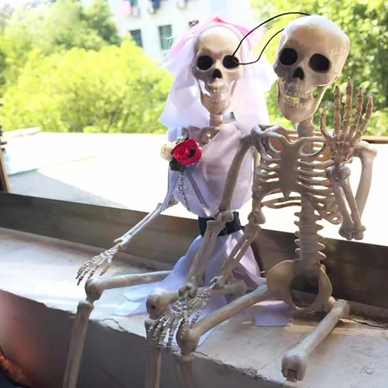 Украшение для сада на Хэллоуин череп скелет Светодиодный светящийся надгробный