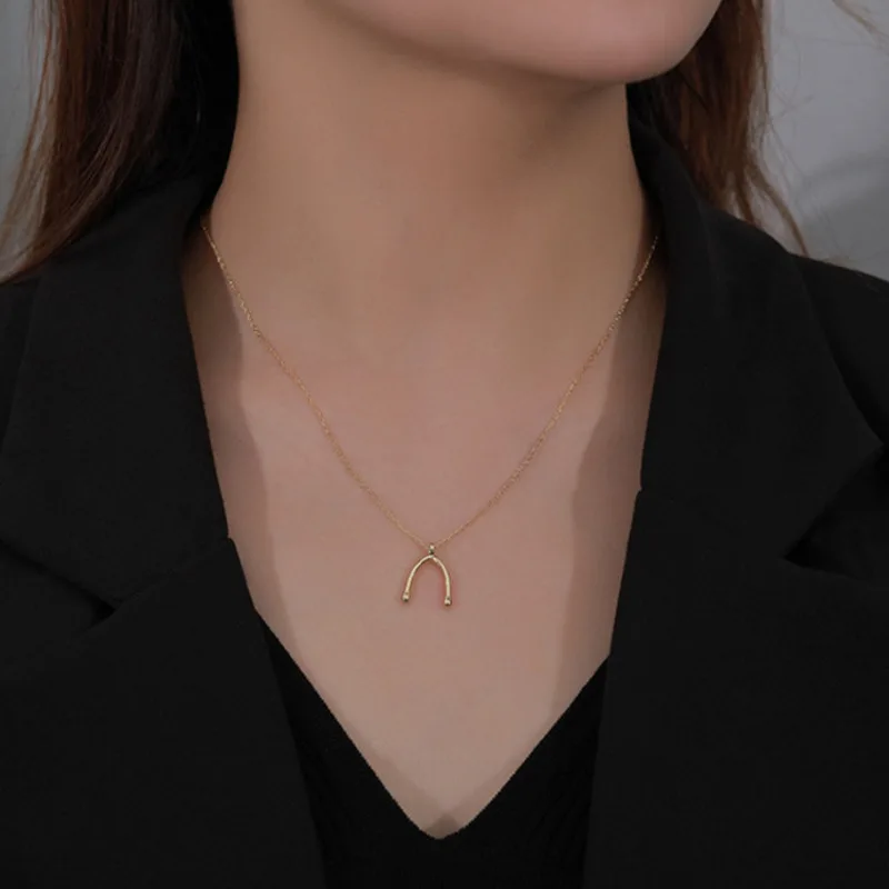

925 Sterling Silver Gift For Woman Pendant And Necklace Geometric Vintage Designer Gold Chain Choker Women Minimalist Jeweller