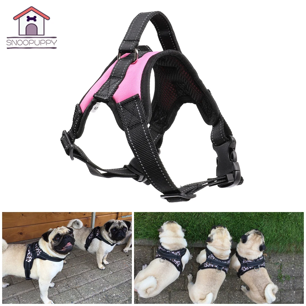 Поводок для собак розового цвета средних и больших ремни жилет XL Регулируемый не