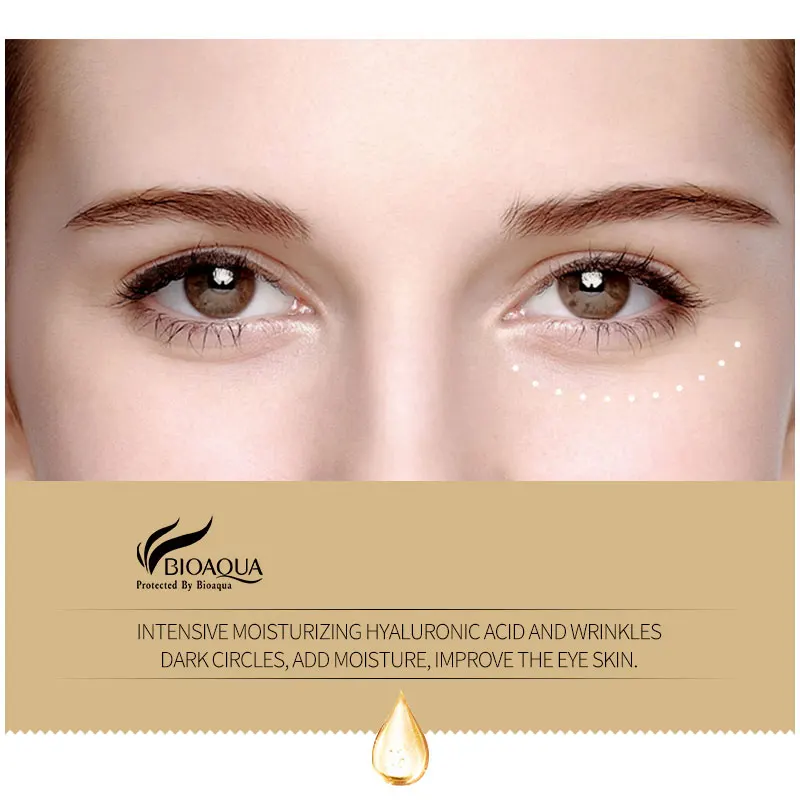 

5PCS New BIOAQUA Hyaluronic Acid Moisturizing Eye Mask For The Eye Anti-Wrinkle Remove Black Eye Face Care