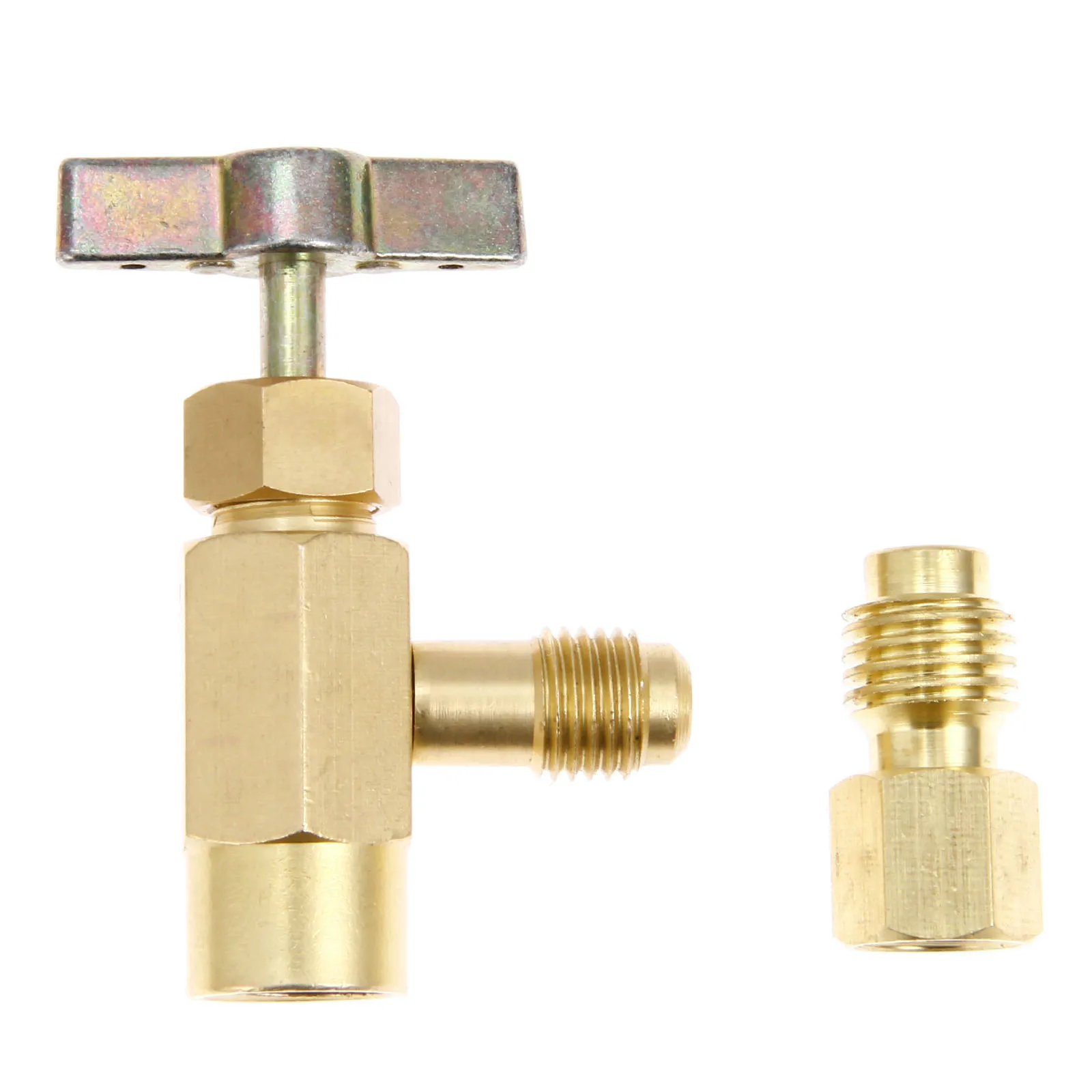 Латунный дозатор для хладагента Yetaha R134A R12 R22 R134a коллектор 1/4 дюйма SAE Женский x 1/2