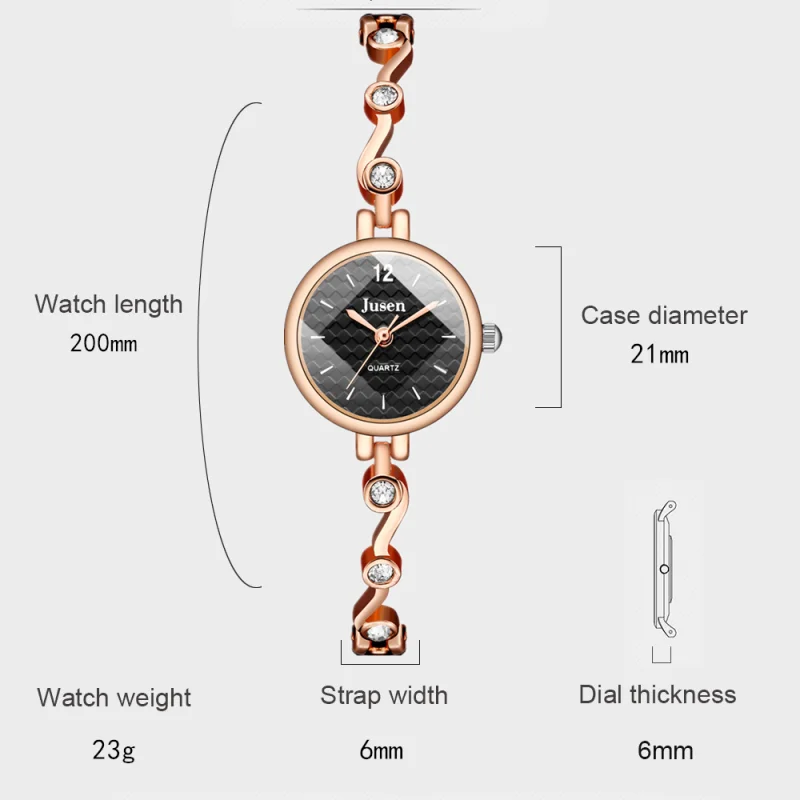

Wave Pattern Dial Design Women Fashion Luxury Watches Elegant Small Ladies Bracelet Wristwatches Rose Gold Female Quartz Watch