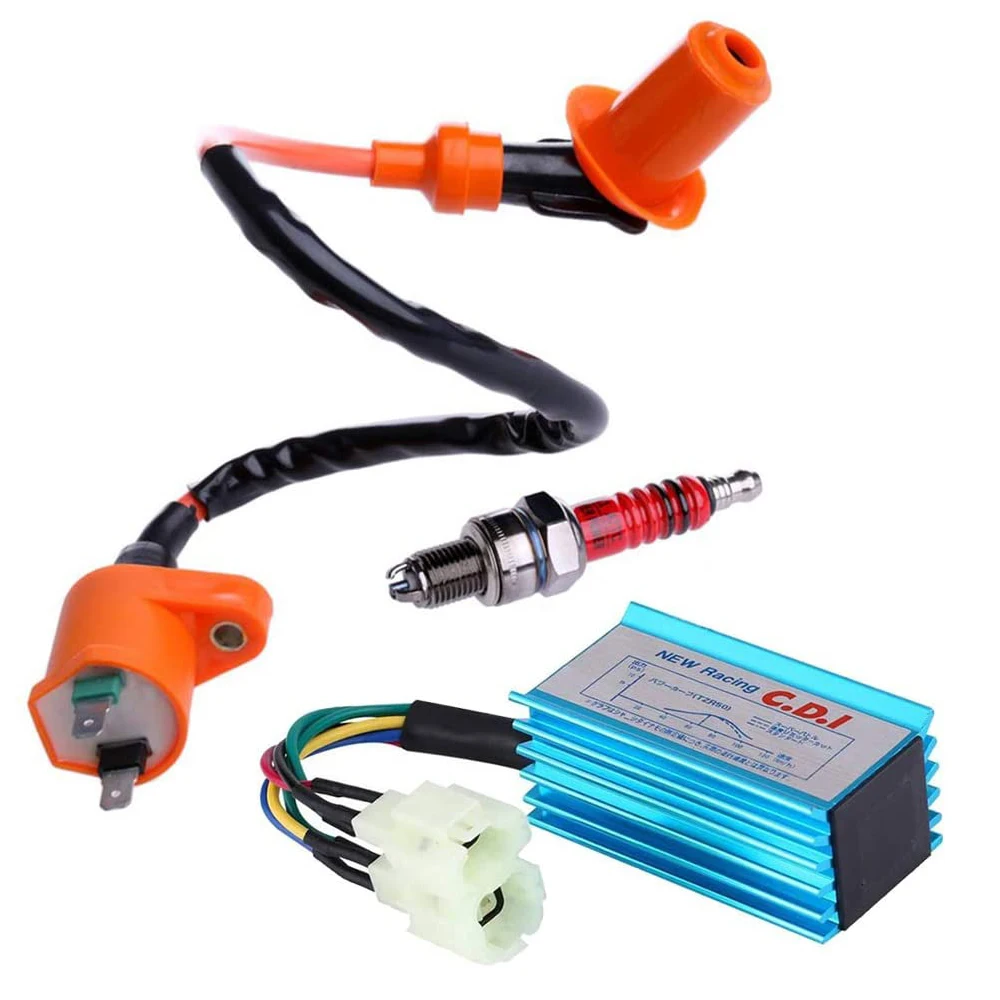 6-контактная катушка зажигания CDI A7TC Свеча зажигания для GY6 ATV 50cc 125cc 150cc комплект катушки зажигания