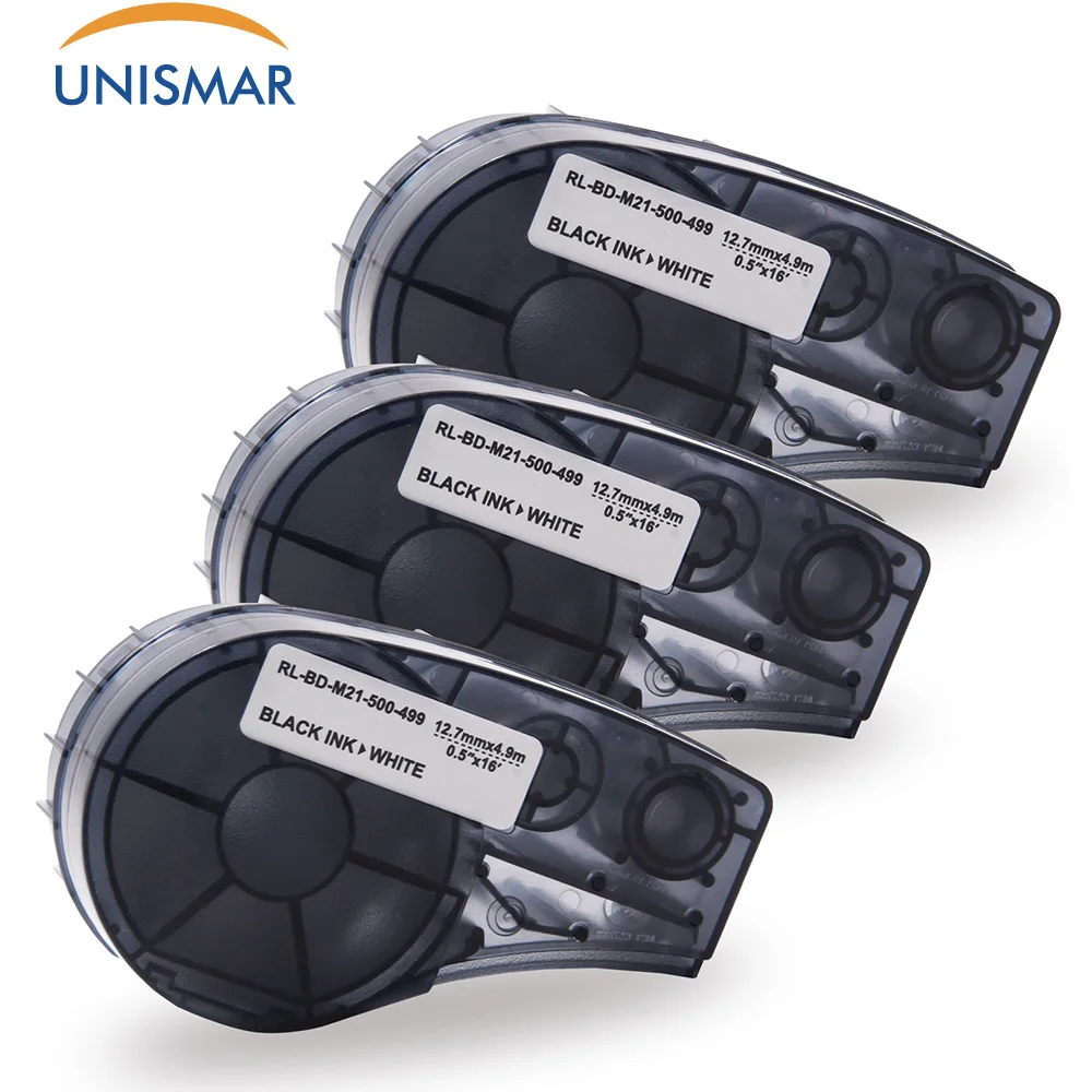 Unismar 3 шт. M21 500 499 Высокая адгезия нейлоновая тканевая лента совместима с Brady BMP21 Plus