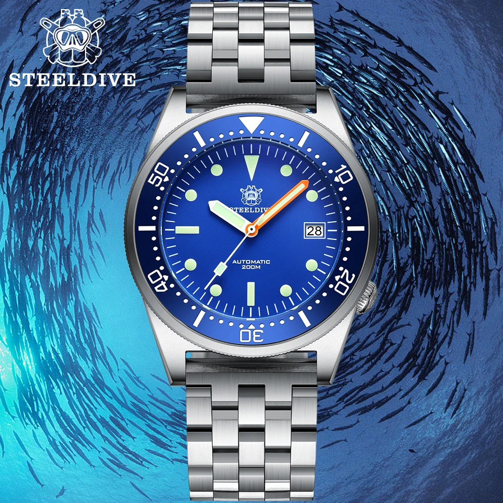 

STEELDIVE 1979 Dive Watches Men 200m Mens Watches Automatic Mechanical Waterproof 200m Japan NH35 Sapphire Watch Automatic Men