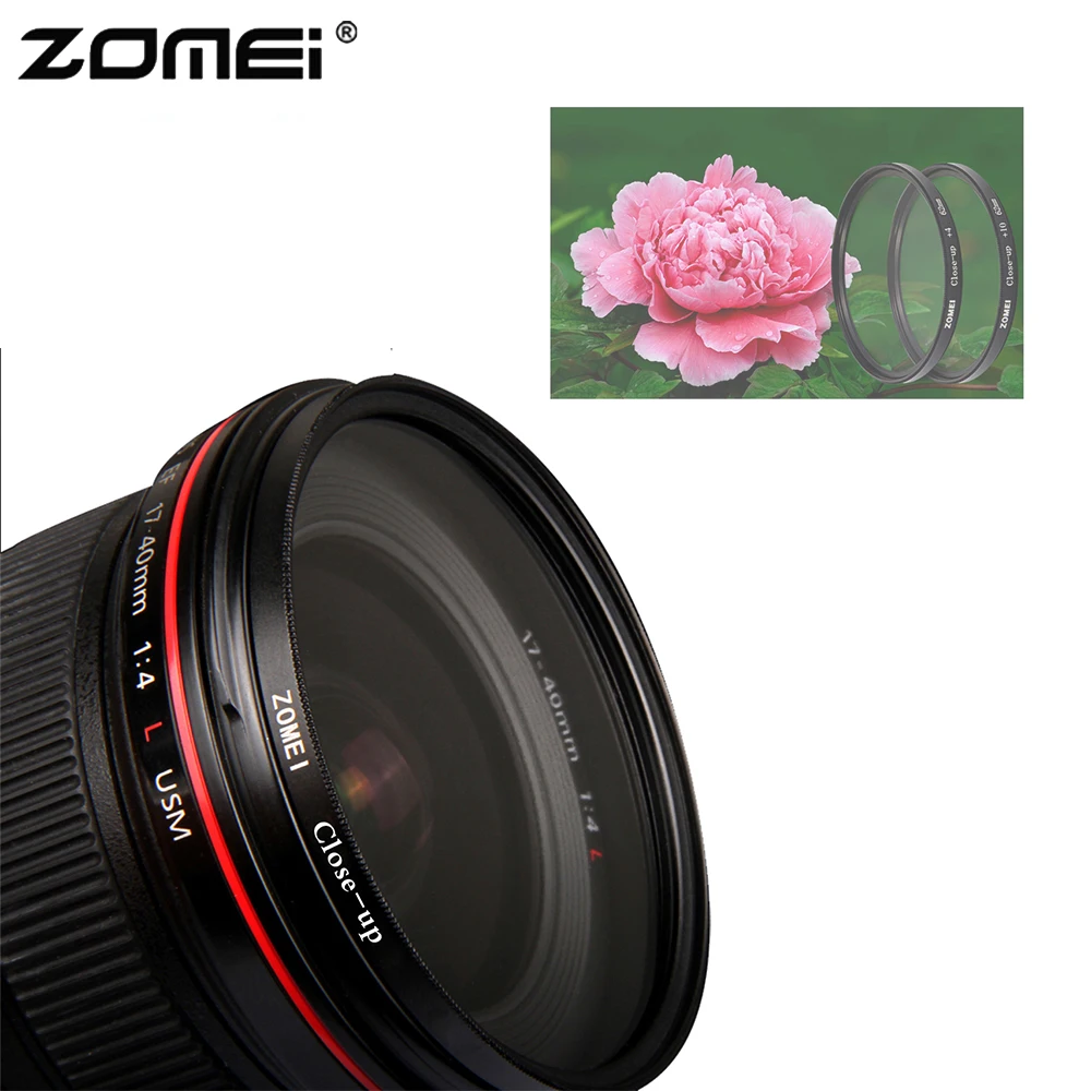 Комплект фильтров для объектива камеры DSLR ZOMEI 40 5/49/52/55/58/62/67/72/77 мм + 1 2 3