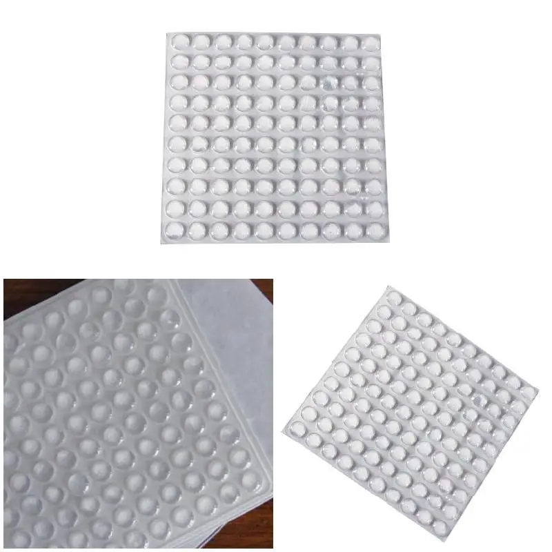 

100PCS Self Adhesive Rubber Feet Clear Semicircle Bumpers Door Buffer Pad MOWA889