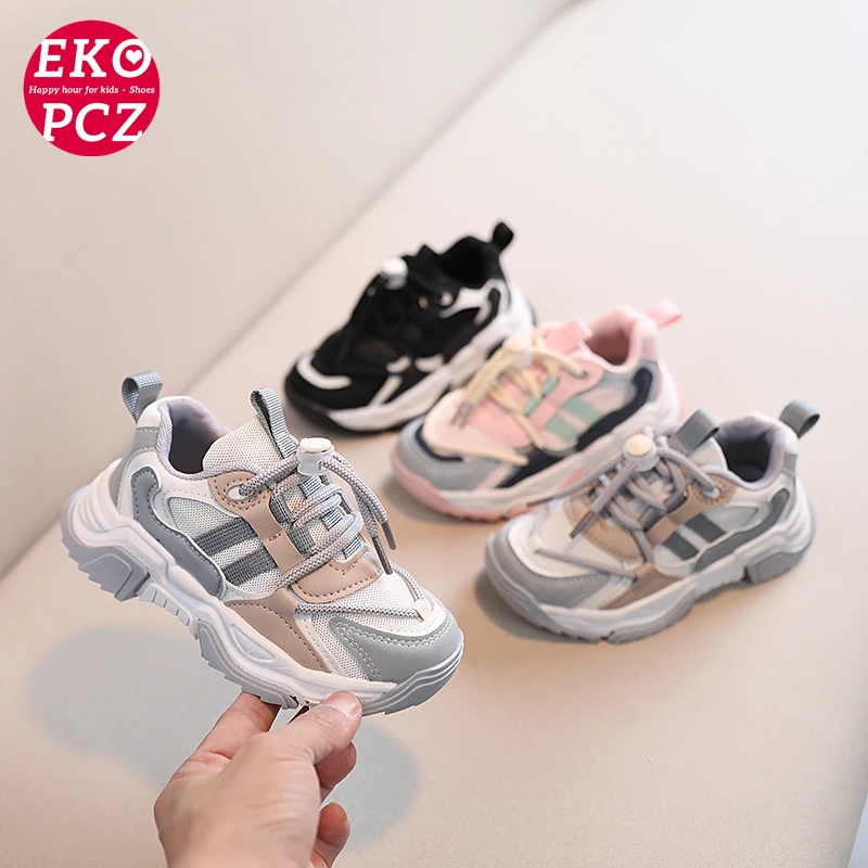 

Кроссовки EKOPCZ Детские сетчатые, дышащие, для начинающих ходить детей, модные, 26-37, весна 2022