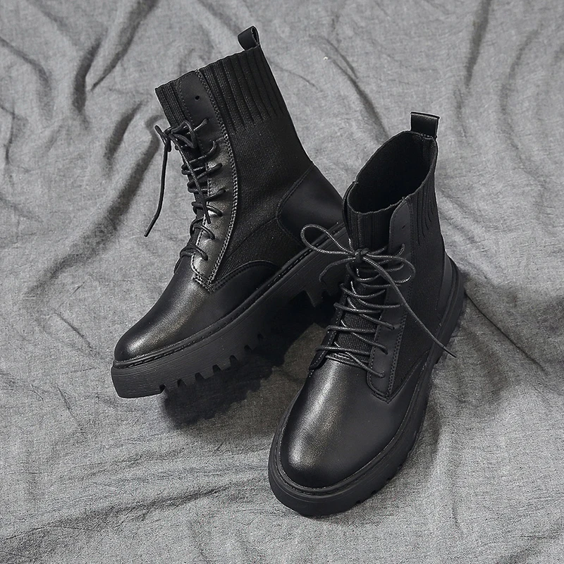 Лакированные кожаные готические черные ботинки женские пикантные Ботинки на