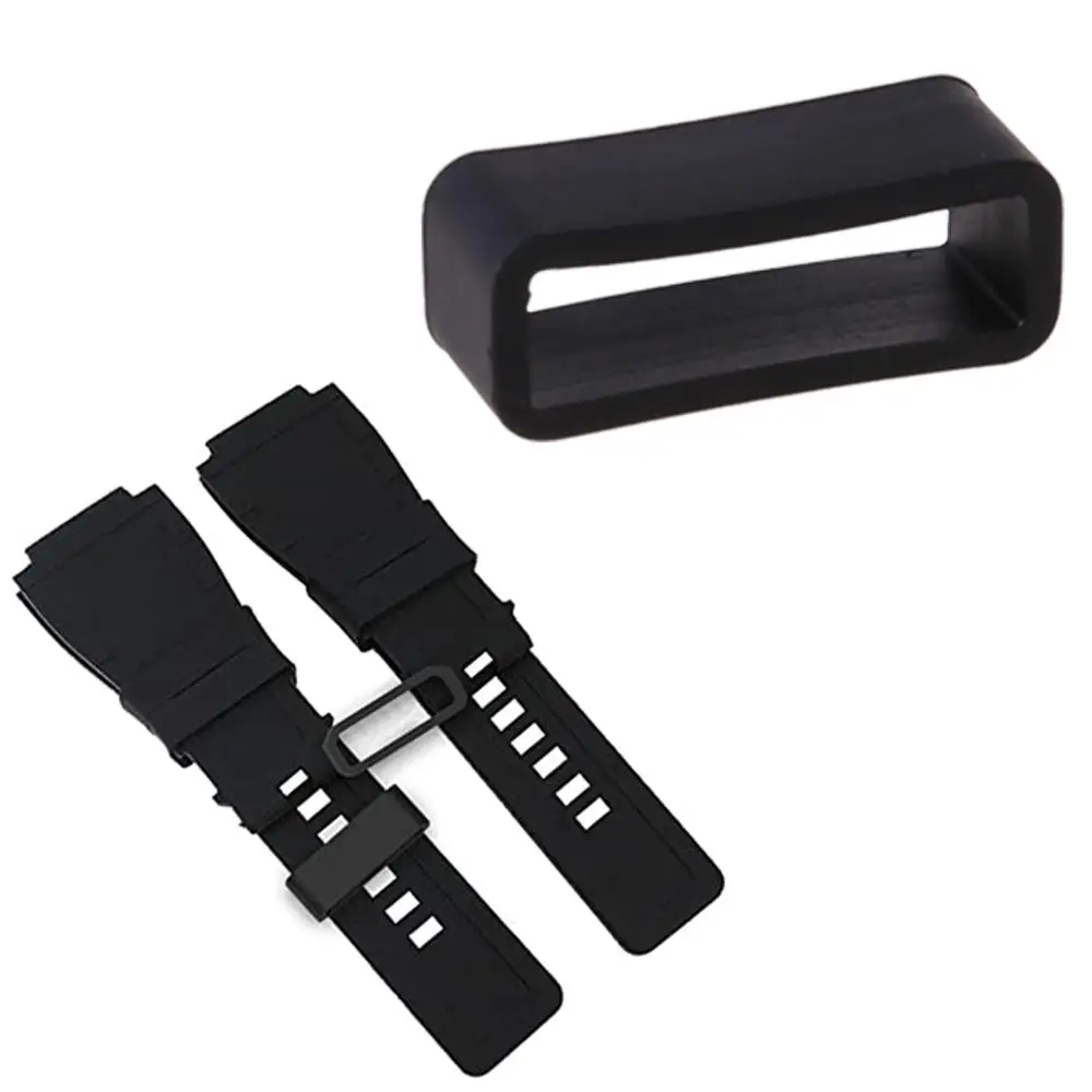 Универсальный силиконовый соединитель для ремня 18 мм запасной черный Garmin