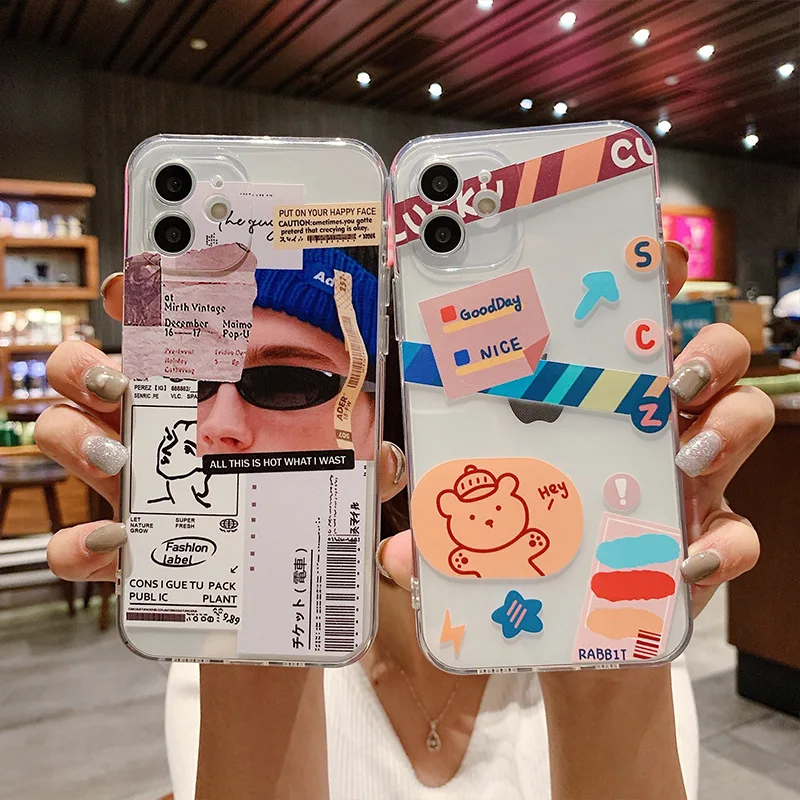 

Personality Tide Brand for Apple iPhone 12 Pro Max Mini 11 Pro XS Max X XR 6S 6 7 8 Plus SE2020 Soft TPU Phone Case