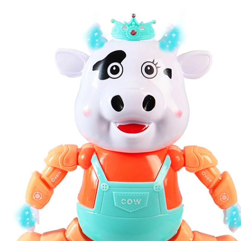 

Children Electric Dancing Robot Calf Sound and Light Music Kids Dancing Baby Cow Electric Toy Parent-Child Game Gift