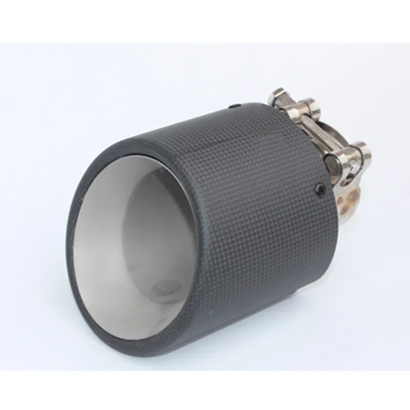 Новейший стиль нержавеющая сталь + углеродное волокно универсальная выхлопная