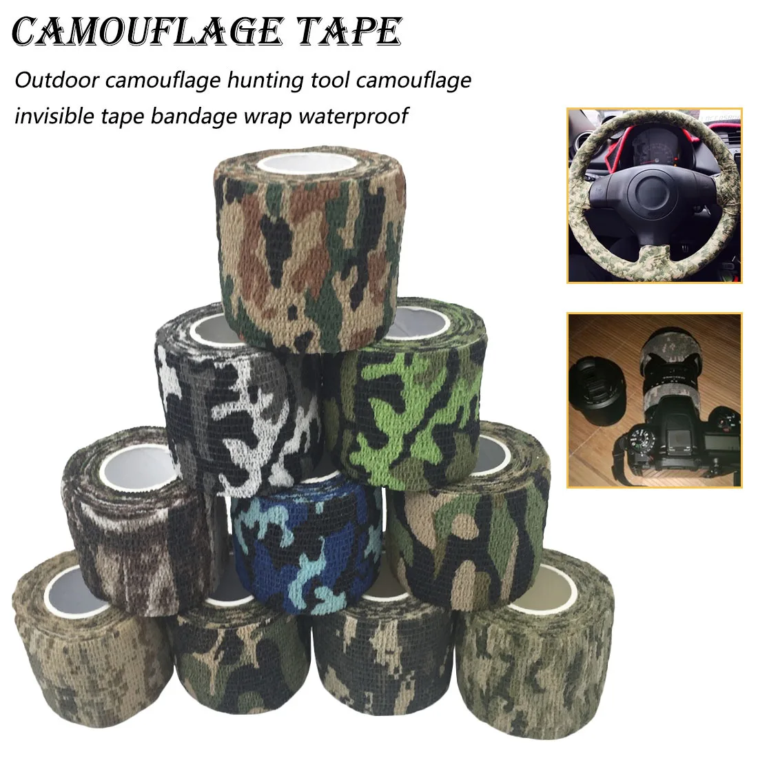 Горячая Распродажа 5 см x 4 м чехол камуфляжной расцветки на открытом воздухе