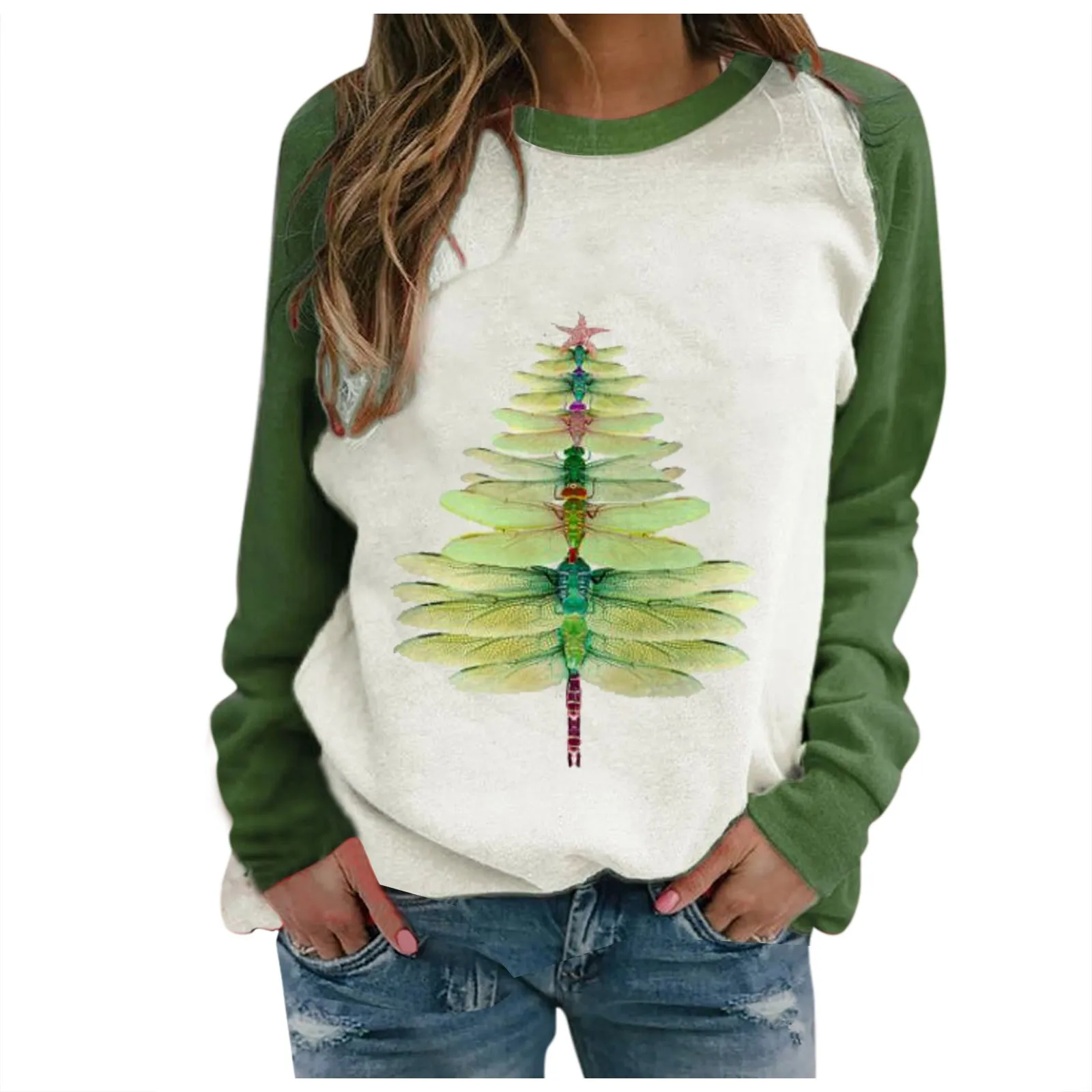 

New Women Casual Print Long Sleeve Top Sweatshirt Autumn Ladies Harajuku Pullover Tees Plus-size Stoppen