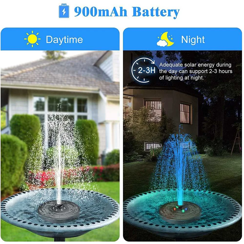 

Colorful LED Lights Solar Fountain Garden Decoration Outdoor Pond Fountain Water fountain Solar Water Pump jardin tuin decoratie