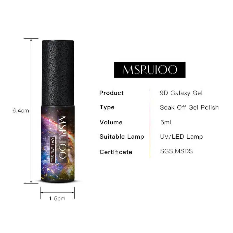 

MSRUIOO 3pcs Cat Eye Series Nail Gel Polish 9D Laser Magnet Varnishes Soak Off UV LED Magnetic Shiny Beauty Cat Polishes Gel