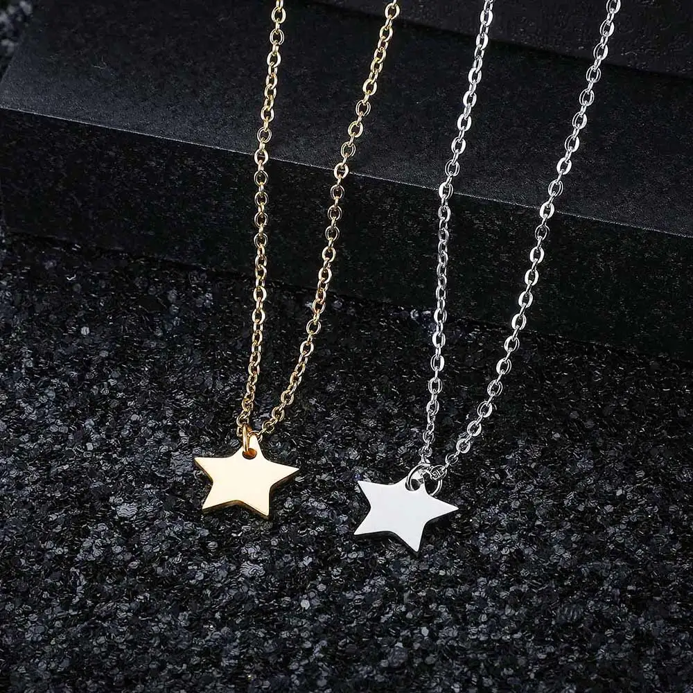 100% нержавеющая сталь звезда оберег ожерелье никогда не тускнеет полированная