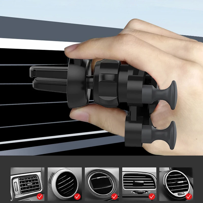 Новое обновление 360 Вращение держатель для телефона в машину(car phone holder) вентиляционное отверстие крепление клип авто Поддержка подставка для телефона Универсальный держатель для телефона для айфон iPhone X R S