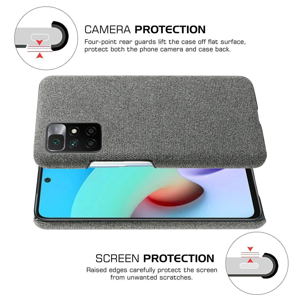 

Luxury Fabric Antiskid Phone Cover For Xiaomi Redmi 10 Redmi10 Prime Funda Cloth Case For Xiomi Redmi 10 10prime 4G 6.5" Coque
