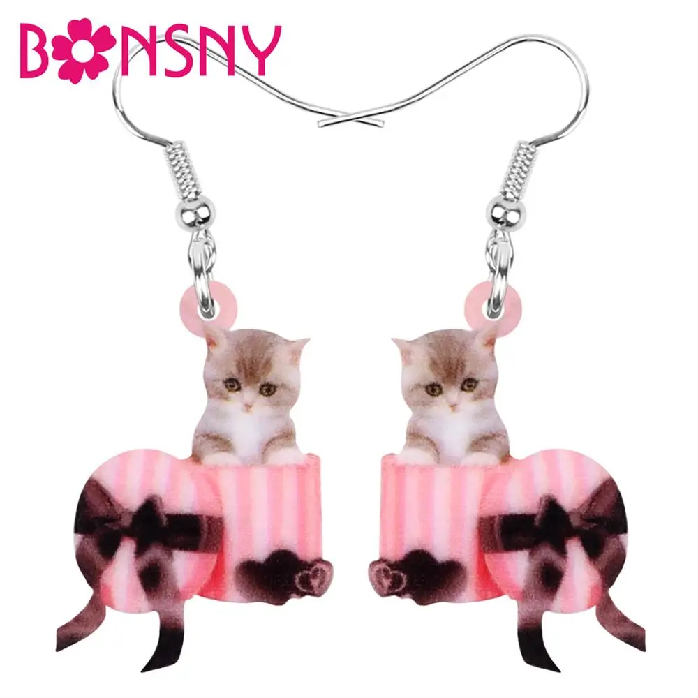 Bonsny акриловая Подарочная коробка на День святого Валентина чашка с кошкой