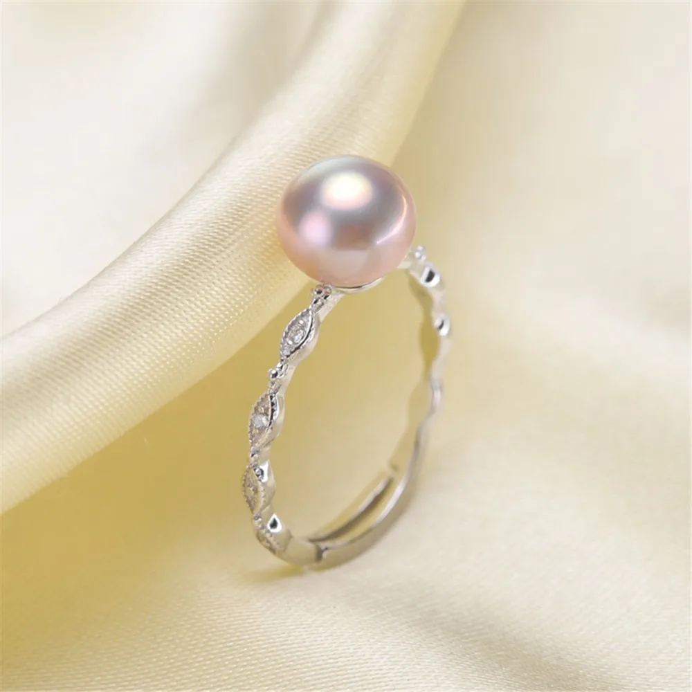 

Wholesale Classic 925 Silver Ring Accessories Settings Adjustable Blank Pearl Ring Setting Base For Women Diy Jewelry Making