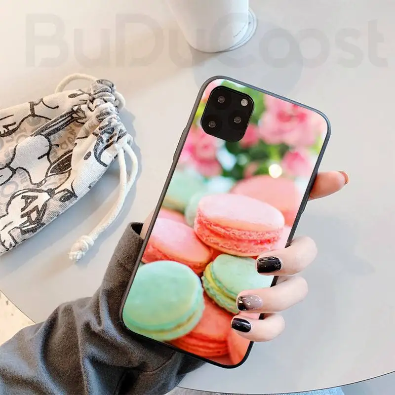 

Delicious dessert macarons Phone Case for iPhone 8 7 6 6S Plus X 5S SE 2020 XR 11 12 Pro mini pro XS MAX