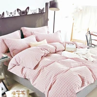 hot color stripe bed sheet quilt lattice pattern bed sheet 100 cotton bedding children wash cotton mattress protective cover