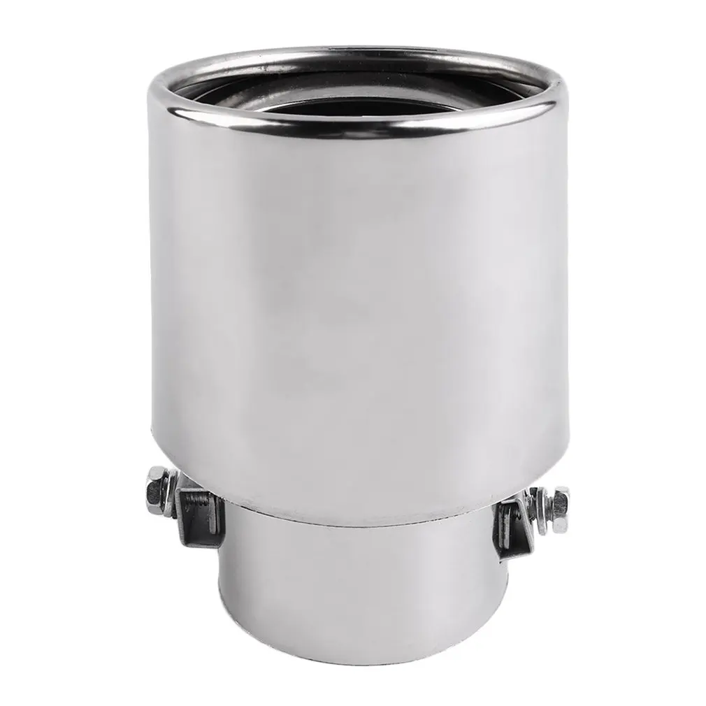 

New Hot Universal Car Exhaust Muffler Tip Stainless Steel Pipe Chrome Trim Modified Car Tail Throat Liner Pipe Exhaust System