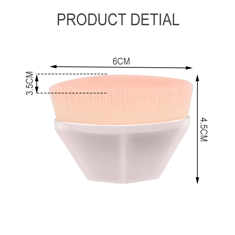 

Hot Single Hexagon Makeup Brush Beauty Powder Face Blush Brush Portable Professional Foundation Brush Large Cosmetics Soft Base