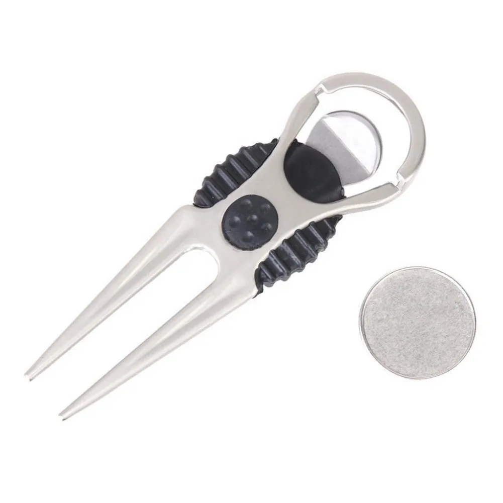 

1pc Fork 9.5*2.8cm Ball Mark Golf Green Divot Groove Mark Pitch Putting
